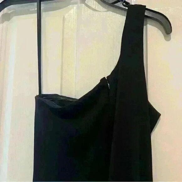 XSCAPE Black One Shoulder Ruffle Gown - Picture 10 of 10